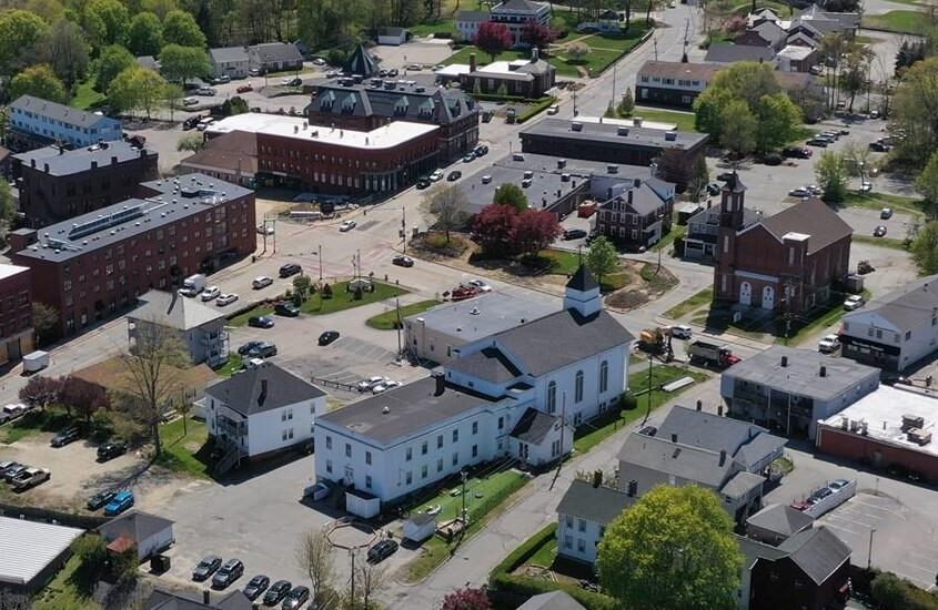 Millbury downtown drone