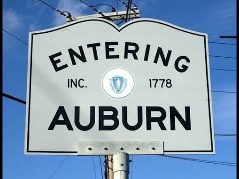 Auburn ma town sign